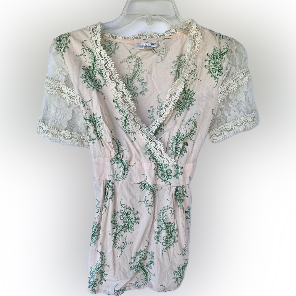 Vintage early 2000s Paul and Joe lace top for Target size M Bridgerton vibes